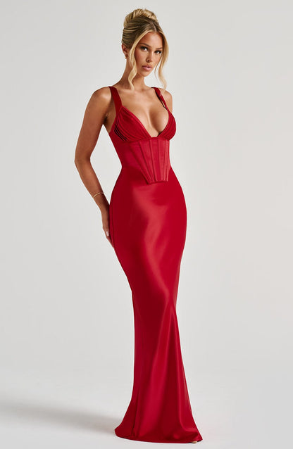 Lucy Maxi Dress - Red