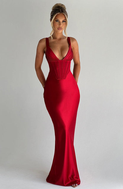 Lucy Maxi Dress - Red