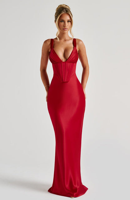 Lucy Maxi Dress - Red
