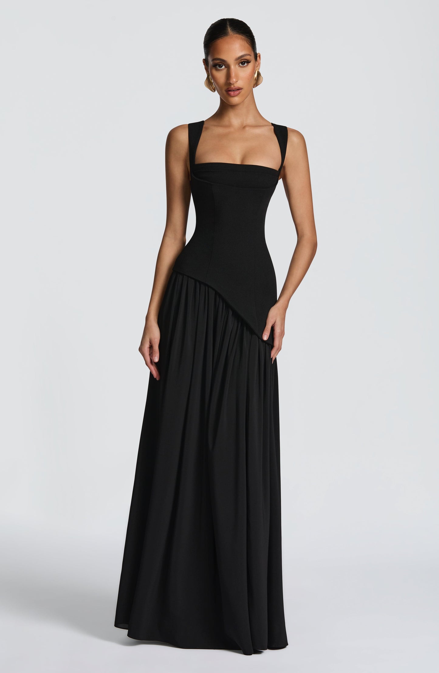 Olive Elegance Maxi Gown