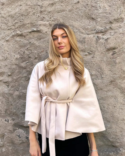 Short Vanilla Poncho Coat