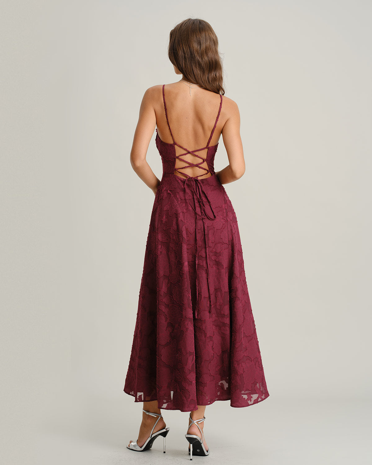 Red Wine Slip Maxi Dress