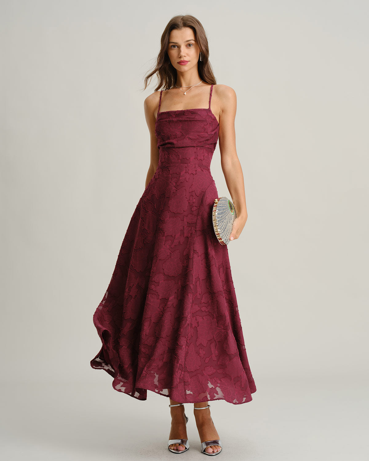 Red Wine Slip Maxi Dress